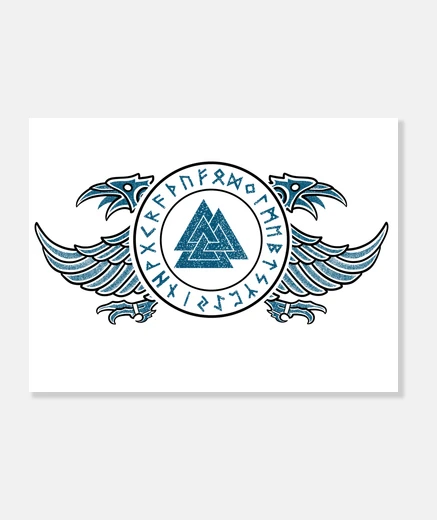 Stampa regalo dei vichinghi hugin e munin