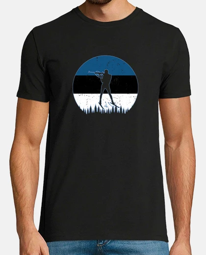 T-shirt regalo di biathlon per gli appassionati di sport invernali estonia