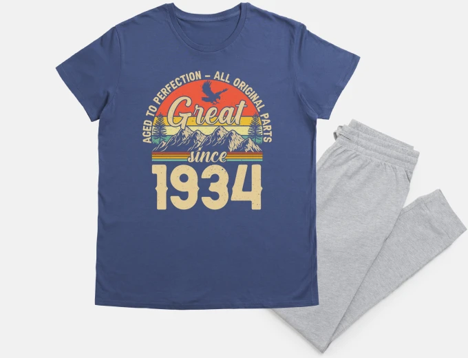 Pigiama regalo di compleanno vintage 1934 90 an