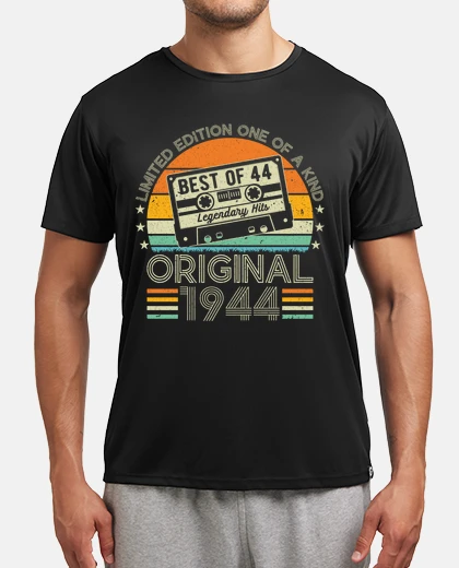 T-shirt regalo di compleanno vintage 1944 anni 