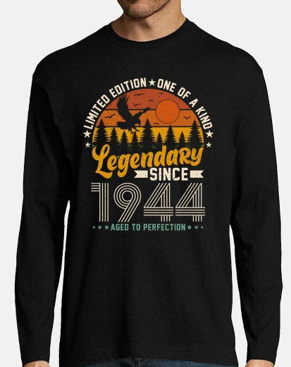 T-shirt regalo di compleanno vintage 1944 anni 
