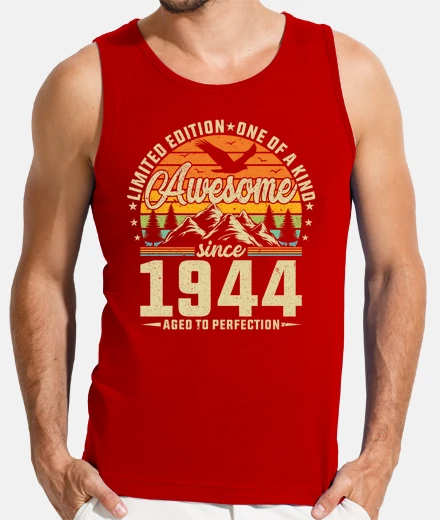 T-shirt regalo di compleanno vintage 1944 anni 