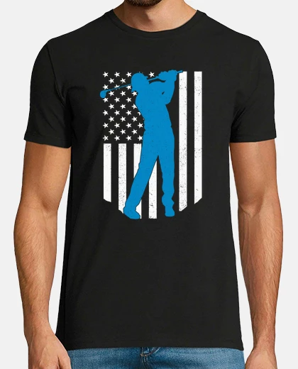 T-shirt regalo di golf bandiera americana per uomo giocatore di golf 4 luglio regalo