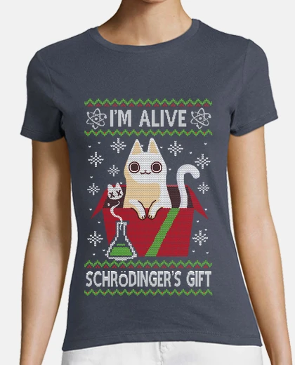 T-shirt regalo di natale della scienza di schrodinger