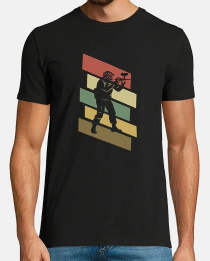 T-shirt regalo di paintball del giocatore di paintball vintage retrò per gli uomini