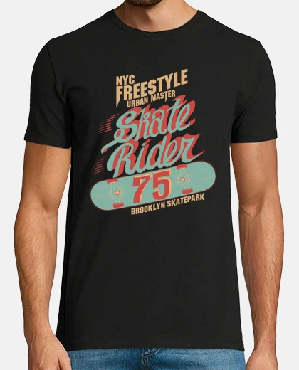 T-shirt regalo di pattinaggio di skateboard vintage retrò new york city