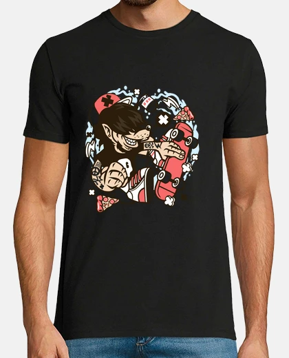 T-shirt regalo di pattinatore lupo