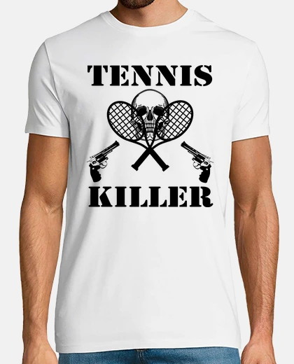 T-shirt regalo di pistole skull killer di tenni