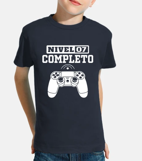 Ropa Regalo Niño 7 Años Gamer Nivel 7 Completado Mando Videojuegos Nacidos En 2017