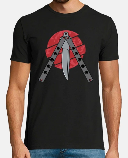 T-shirt regalo per amante del coltello balisong coltello a farfalla