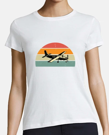 T-shirt regalo pilota uomo ultraleggero vintage