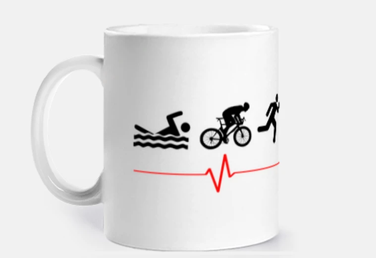 Tazza regalo sportivo cardio triathlon
