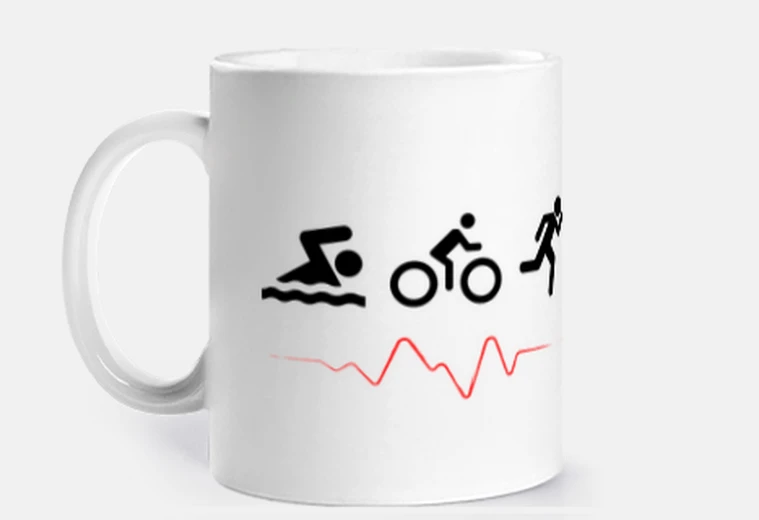 Tazza regalo sportivo di triathlon per uomo