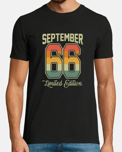 T-shirt regalo sportivo vintage per il 55° compleanno di settembre 1966