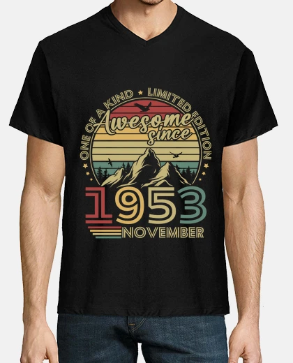 T-shirt regalo vintage novembre 1953 retrò