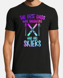 regalo de papá de esquí el mejor papá tiene hijas que son esquiadoras camisa del día del padre regal