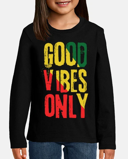 Kids reggae good vibes only vintage retro