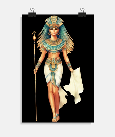 Poster reine de l Égypte antique pharaonne écrivaine 