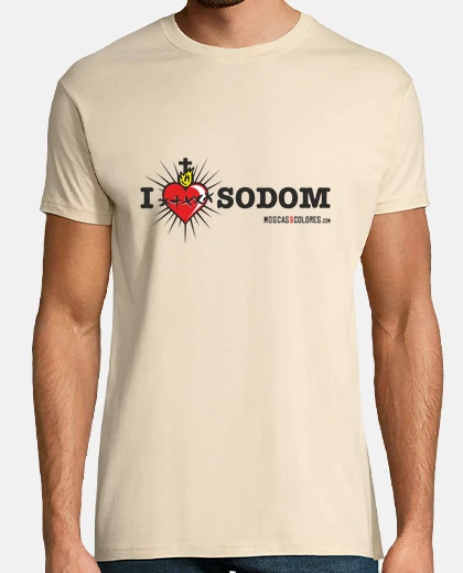 T-shirt reividicativa: i love sodomia. nero.