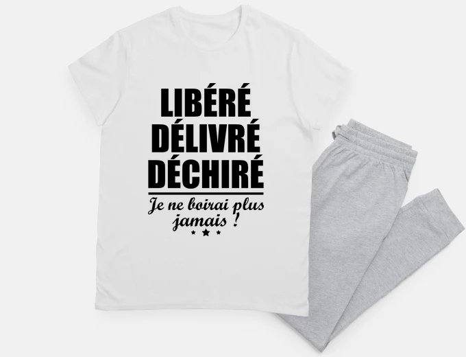 Pyjama released delivered torn humor aperitif