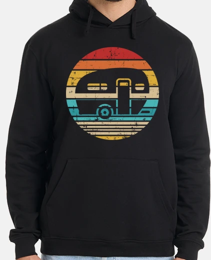Sudadera remolque de caravana vintage de camping
