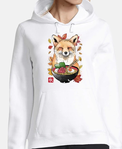 Sweat renard feuilles and ramen