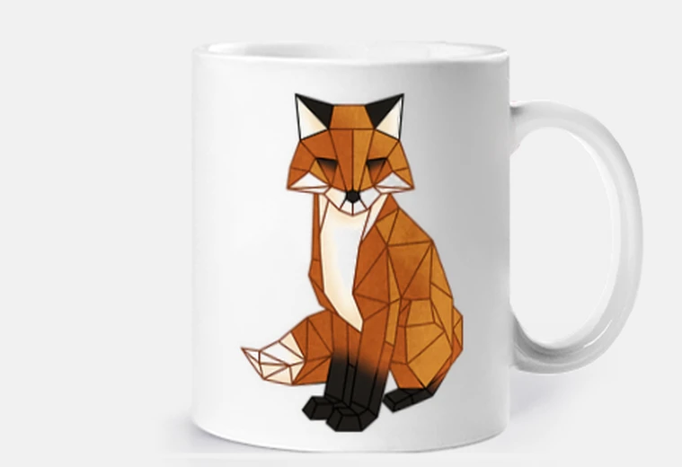 Mug renard origami - tasse
