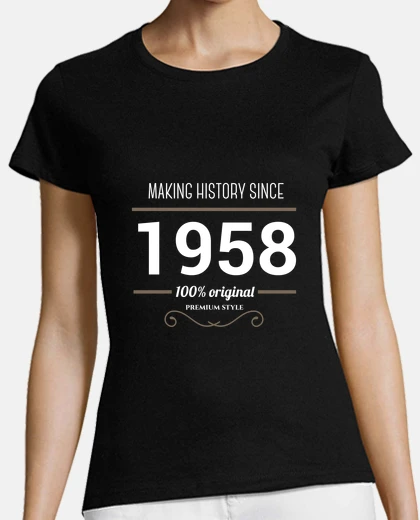 T-shirt rendendo history dal 1958 bianco