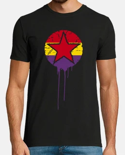 republican flag with star painting