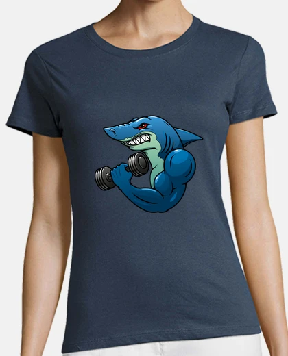 Tee-shirt Requin avec haltère muscu