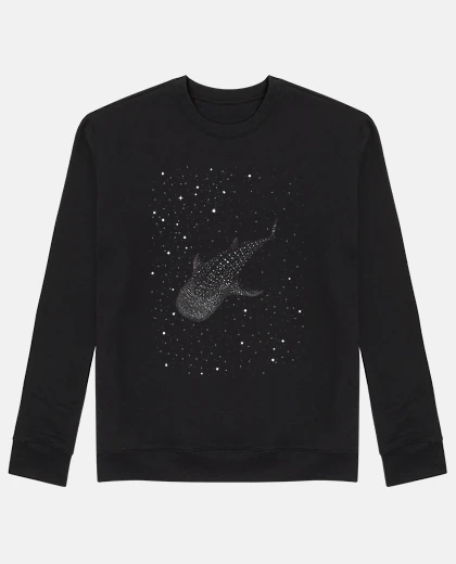 Sweat requin baleine cosmique - sweat-shirt
