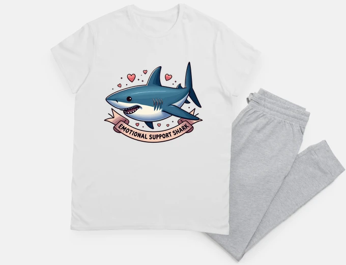 Pyjama requin de soutien émotionnel drôle et m