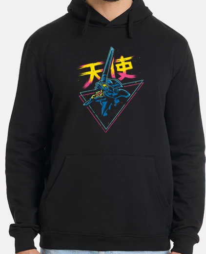 Sudadera rertrowave neon eva robot