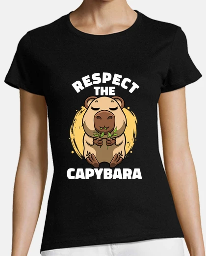 Playera respect the capybara lover rodent cute 