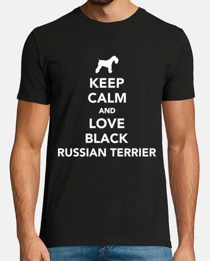 Tee-shirt reste calme et love les terriers russes