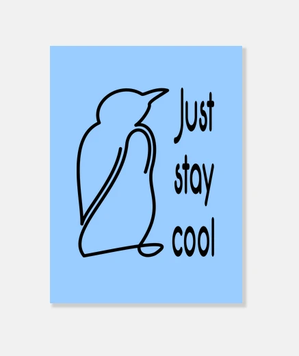 Tableau reste cool - pingouin