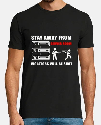 Tee-shirt rester à l39écart du serveur blanc