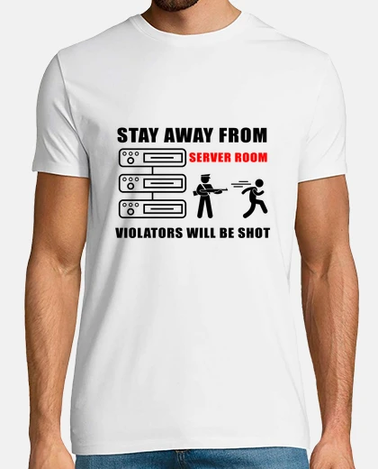 Tee-shirt rester à l39écart du serveur noir