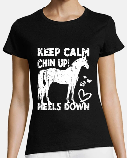 Tee-shirt rester calme menton vers le haut talons