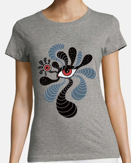 Tee-shirt résumé surréaliste double œil rouge