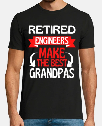 T-shirt retired engineer grandad grandpa