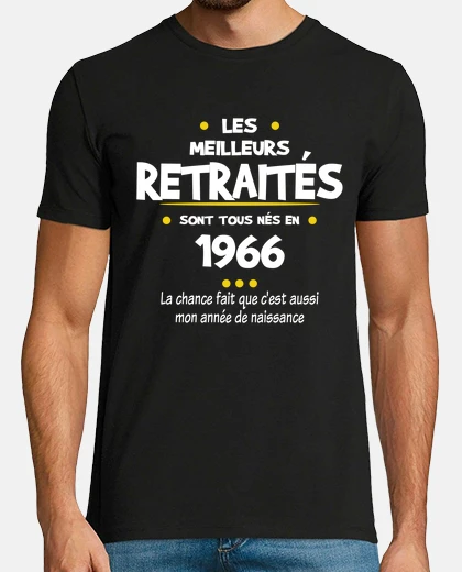 Tee-shirt Retraite et 1966 cadeau humour retraité