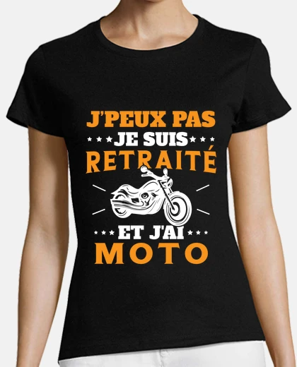 Tee-shirt Retraité Moto Cadeau Motard Humour