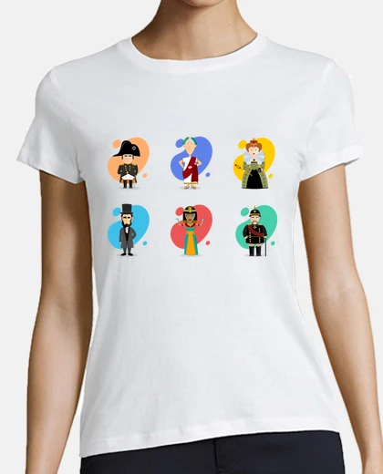 Camiseta Retratos de 6 personajes históricos