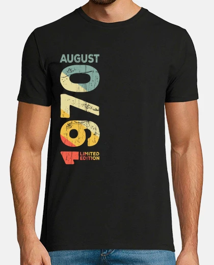 T-shirt retrò agosto 1970 anno 1970 retrò