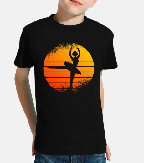 Children's retro ballet dancer sunset ballet