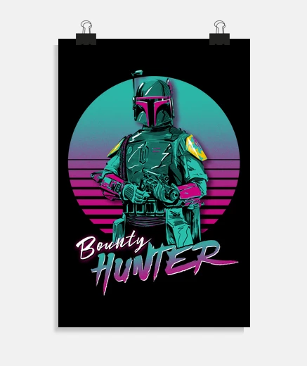 Poster retro bounty hunter