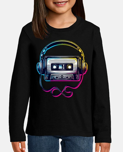 Kids Retro Cassette Tape Headphones Glitch