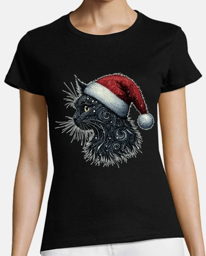 T-shirt Retro cosmic christmas artistic black c