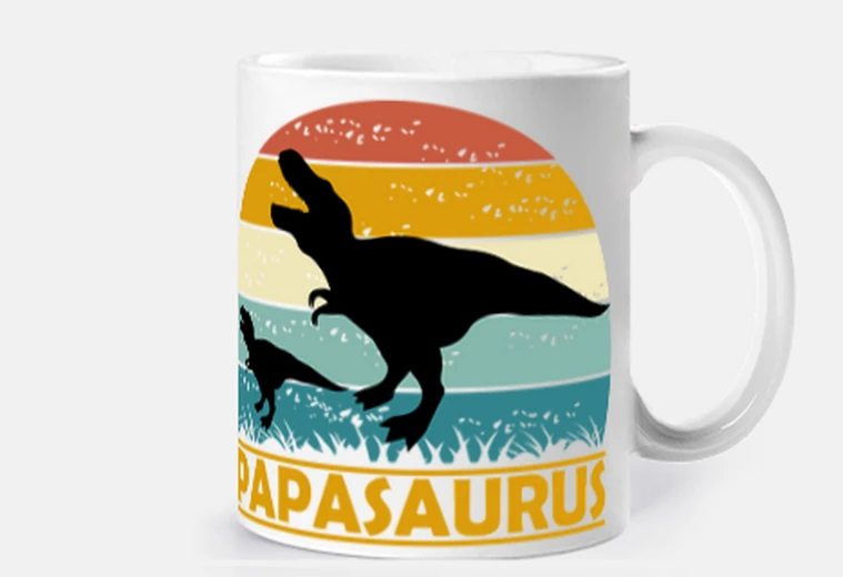 Cup retro dinosaur rex potato